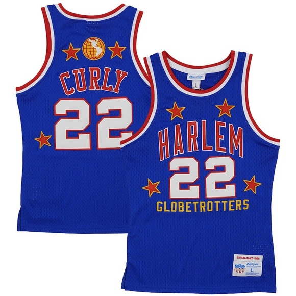 Curly Neal Harlem Globetrotters Rings & Crwns Throwback Swingman Jersey - Royal - Picture 1 of 3